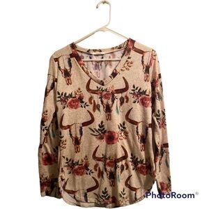 Twenty Ten Southwestern Cowgirl Blouse Womens Small Casual Western Long Sleeve